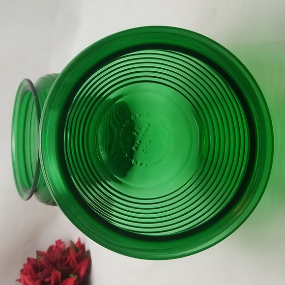 National Potteries Glass Division Emerald Green Planter Vases - Picture 10 of 13